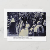 Die Krönung von H.M. Queen Elizabeth Postkarte (Vorne/Hinten)
