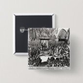 Die Krönung von König George I Button (Vorne & Hinten)