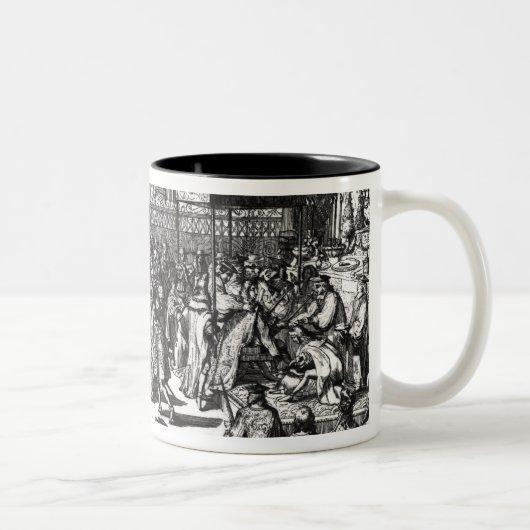 Die Krönung von König George I Zweifarbige Tasse (Rechts)