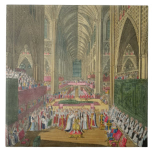 Die Krönung von König James II (1633-1701) von a Fliese