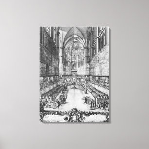 Die Krönung von Louis XIV in Reims-Kathedrale Leinwanddruck