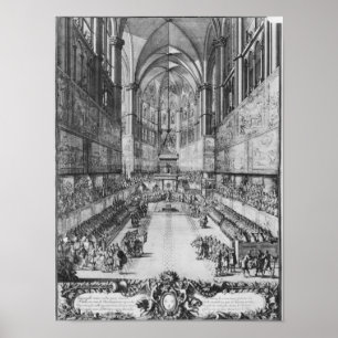 Die Krönung von Ludwig XIV. in der Kathedrale von Poster