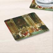 Die Krönung von Napoleon, Jacques-Louis David Rechteckiger Pappuntersetzer (angewinkelt)