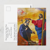 Die Krönung von Saint Joseph Postkarte (Vorne/Hinten)