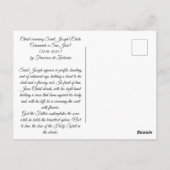 Die Krönung von Saint Joseph Postkarte (Rückseite)