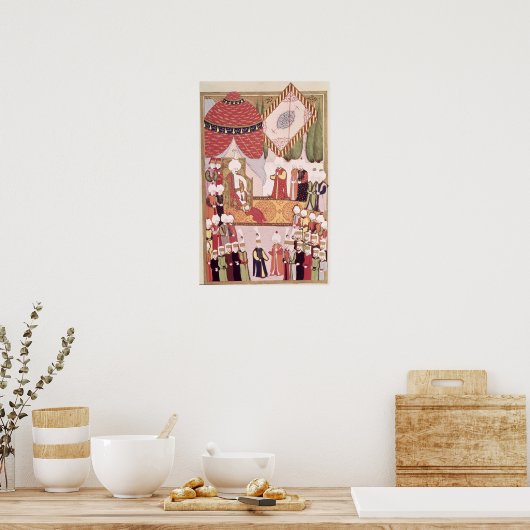 Die Krönung von Sultan Selim I Poster (Küche)
