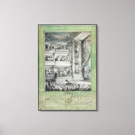 Die Krönung von Voltaire im Theater Francais Leinwanddruck (Vorderseite)