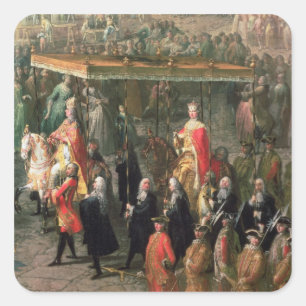 Die Krönungsbewegung von Joseph II Quadratischer Aufkleber
