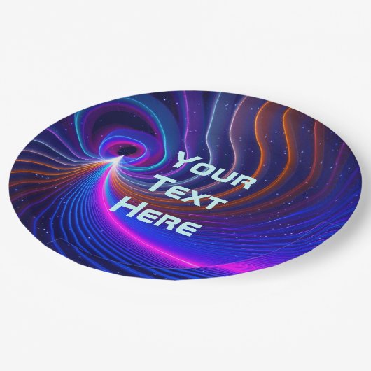 Die Krümmung des Weltraums Pappteller (Schrägansicht)