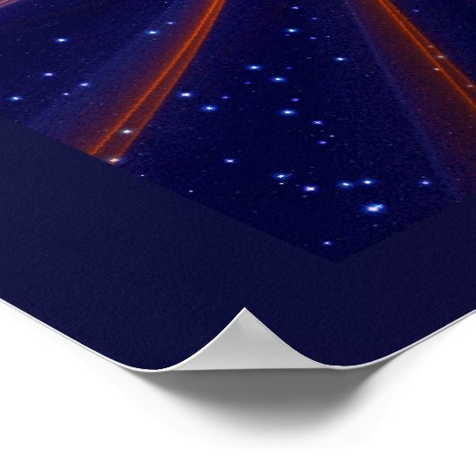 Die Krümmung des Weltraums Poster (Ecke)