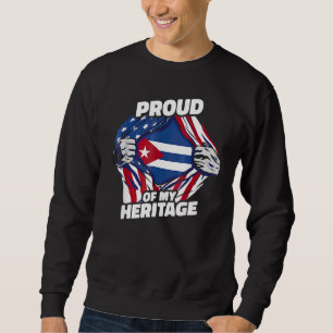Die kubanische Roots-Fahne auf mein Erbe Sweatshirt