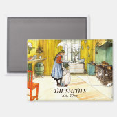 Die Küche Carl Larsson Vintage schwedische Kunst Magnet (Vorderseite/Rückseite)