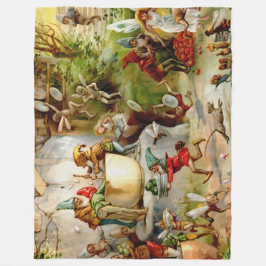 Die Küche der Gnome - 1895 Fleecedecke (Vorderseite)