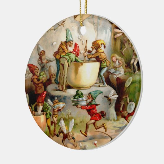 Die Küche der Gnome - 1895 Keramik Ornament (Links)