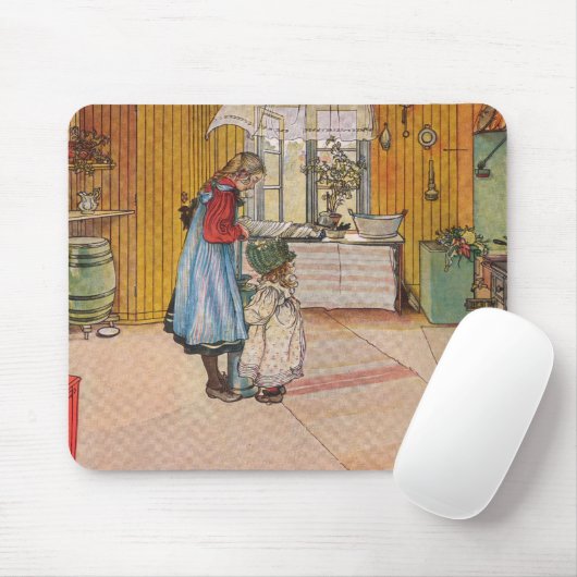 Die Küche durch Carl Larsson-Kunst-Druck Mousepad (Mit Mouse)