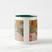 Die Küche durch Carl Larsson-Kunst-Druck Zweifarbige Tasse (Mittel)