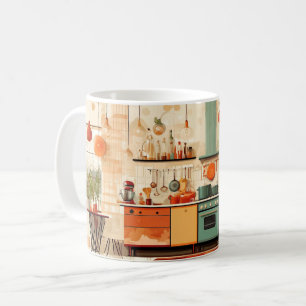 Die Küche hat einen Retro- oder Vintage-Stil  Kaffeetasse