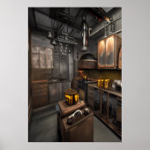 Die Küche in meinem Apartment | AI Art Poster (Vorne)