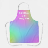 Die Küche ist mein glücklicher Ort farbenfrohe Sch Schürze (Vorderseite)