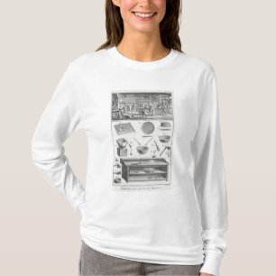 Die Küche und die Ausrüstung eines Bäckers, vom T-Shirt