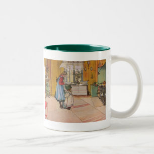Die Küche von Carl Larsson Kunstprint Zweifarbige Tasse