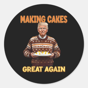 Die Kuchen wieder groß machen Trump Runder Aufkleber