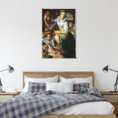 Die Küchenmädchen (mit Christus, Maria und Martha) Leinwanddruck (Insitu (Schlafzimmer))