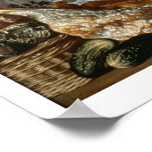 Die Küchenmädchen (mit Christus, Maria und Martha) Poster (Ecke)