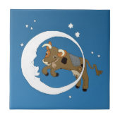 Die Kuh gesprungen über den Mond Fliese (Vorderseite)