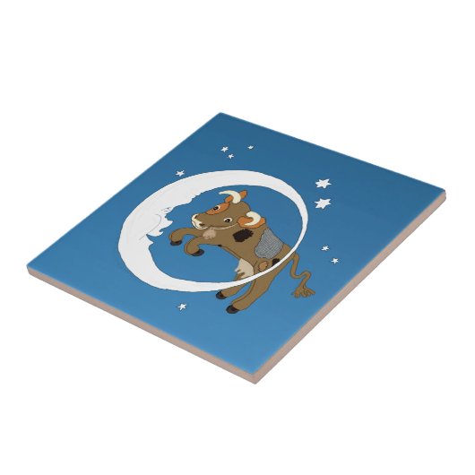 Die Kuh gesprungen über den Mond Fliese (Seite)