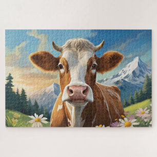 Die Kuh in den Bergen Puzzle