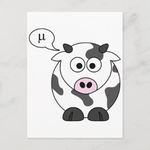 Die Kuh sagt die μ Postkarte