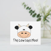Die Kuh sagt Moo Postkarte (Stehend Vorderseite)