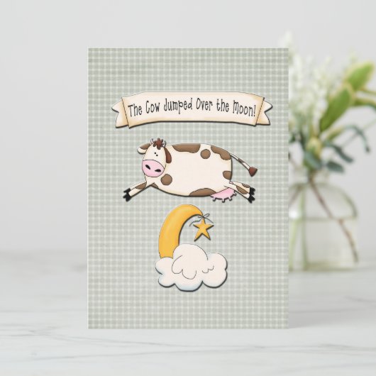 Die Kuh sprang über den Mond Ankündigung (Stehend Vorderseite)
