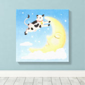 Die Kuh sprang über den Mond Leinwanddruck (Insitu (Holzboden))