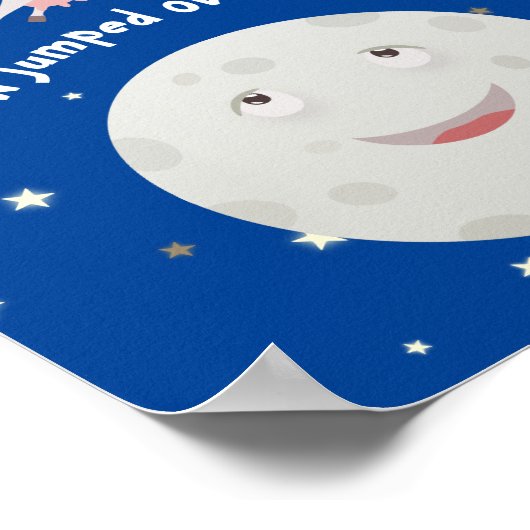 Die Kuh sprang über den Mond Poster (Ecke)