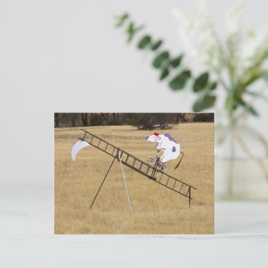 Die Kuh sprang über den Mond Postkarte (Stehend Vorderseite)