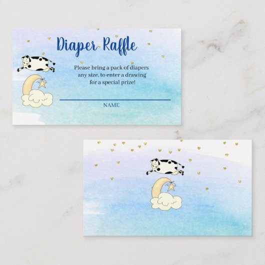 Die Kuh sprang über den Mondschlupf Begleitkarte (Vorne/Hinten)