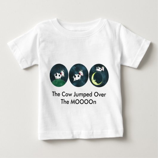 Die Kuh sprang über den MOOOn Baby T-shirt (Vorderseite)