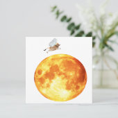 Die Kuh sprang über die Mondkarte Einladung (Stehend Vorderseite)