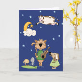 Die Kuh sprang über die Mondkarte Karte (Gelbe Blume)