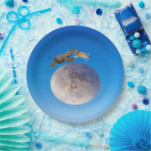 Die Kuh sprang über die Teller des Mondpapiers (Party)