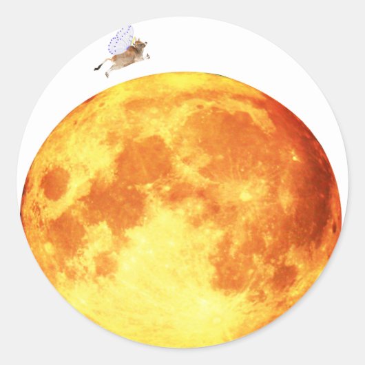 Die Kuh sprang über die Umschlag Aufkleber des Mon (Vorderseite)