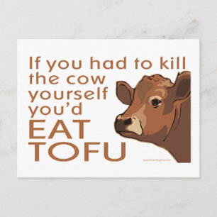 Die Kuh töten - Vegan, vegetarisch Postkarte
