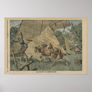 Die Kuh und das Flugzeug Poster