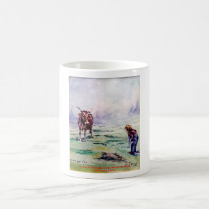 Die Kuh und das Kind/The gehe ich cow and the Kaffeetasse