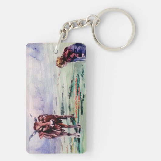 Die Kuh und das Kind/The gehe ich cow and the Schlüsselanhänger (Rückseite)