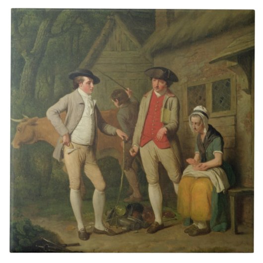 Die Kuh und die Waren Witwecostards, Distrained Fliese (Vorderseite)