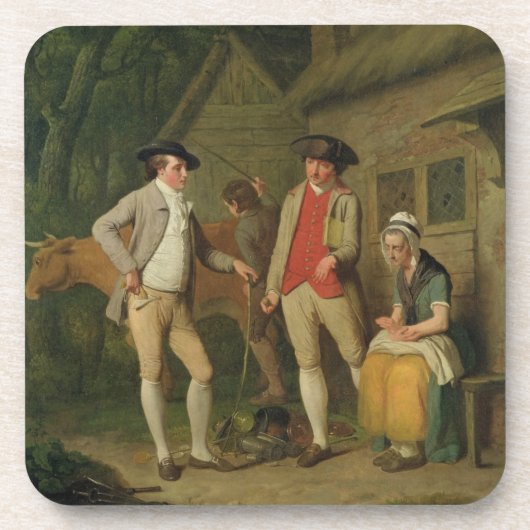 Die Kuh und die Waren Witwecostards, Distrained Getränkeuntersetzer (Vorderseite)