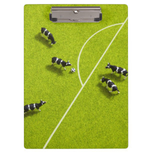 Die Kühe, die Fußball spielen Klemmbrett